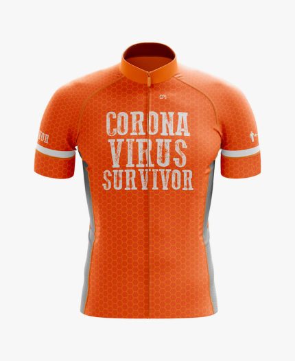 JERSEY DE CICLISMO COVID-19 NARANJA UNISEX
