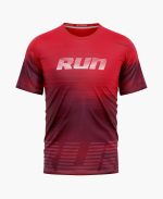 CAMISETA DE ATLETISMO ROJA DEGRADE UNISEX