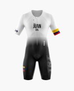 TRAJE DE TRIATLON BLANCO NEGRO UNISEX