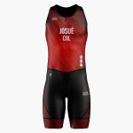 TRAJE DE TRIATLON ROJO NEGRO UNISEX