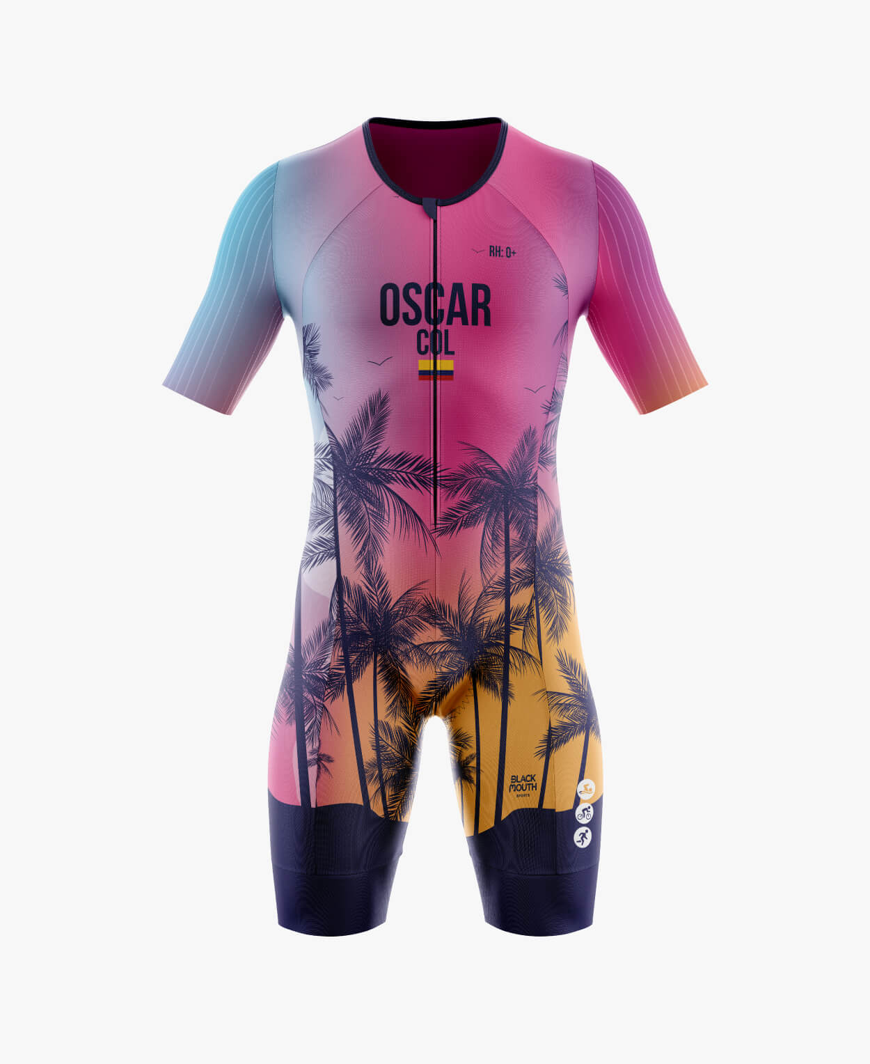 Traje_de_triatlon_caribe_h01 TRAJE DE TRIATLON CARIBE NEGRO UNISEX - Image 1