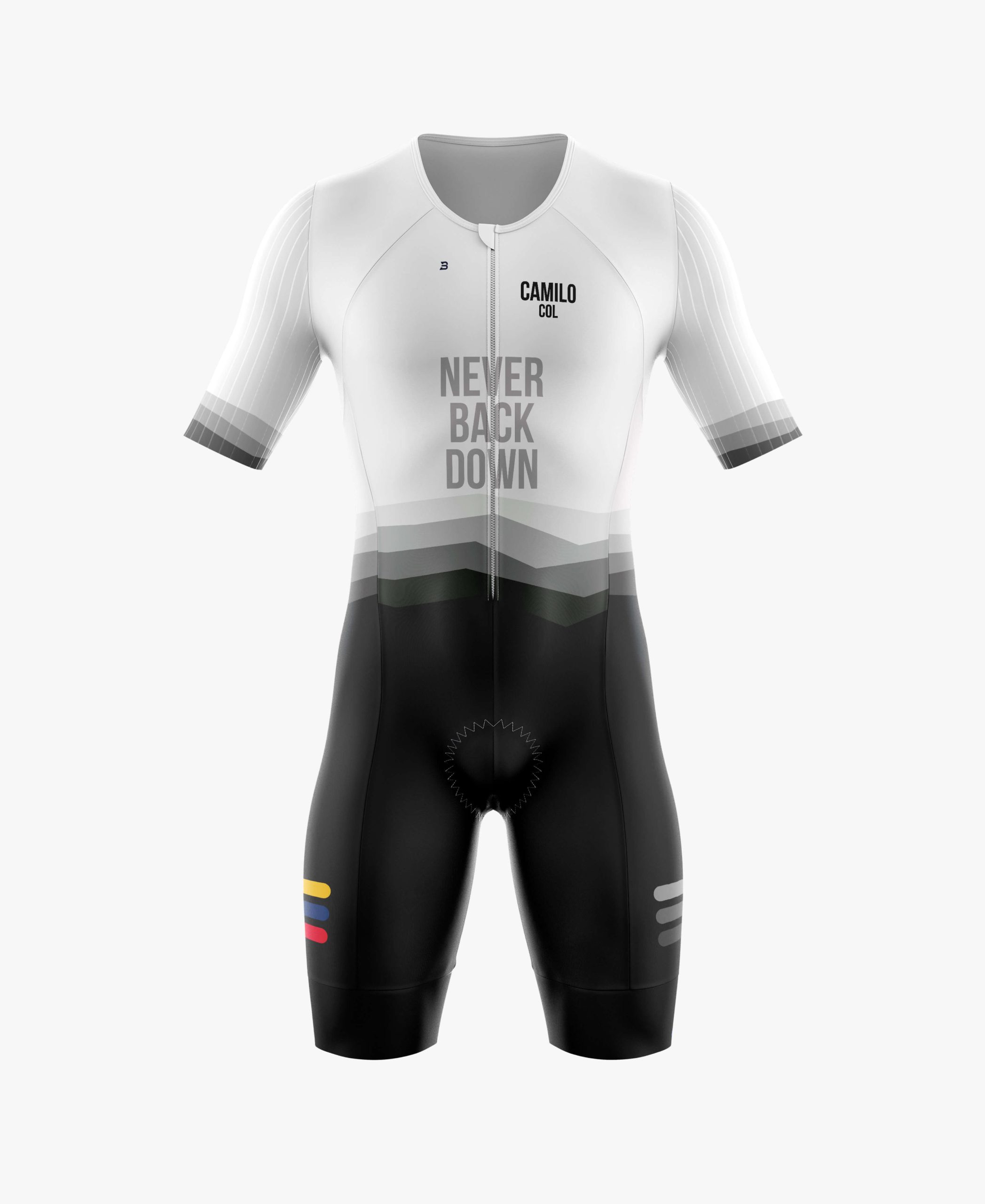 Traje_de_triatlon_blanco_negro_h01 TRAJE DE TRIATLON BLANCO NEGRO DINAMICO UNISEX - Image 1